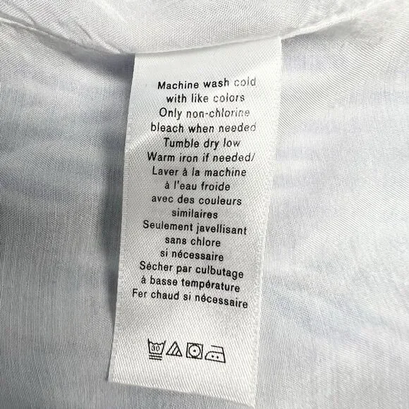 Rag & Bone Drew Off Shoulder Mini Dress Tunic MED Blue Stripe Cotton - Picture 13 of 13